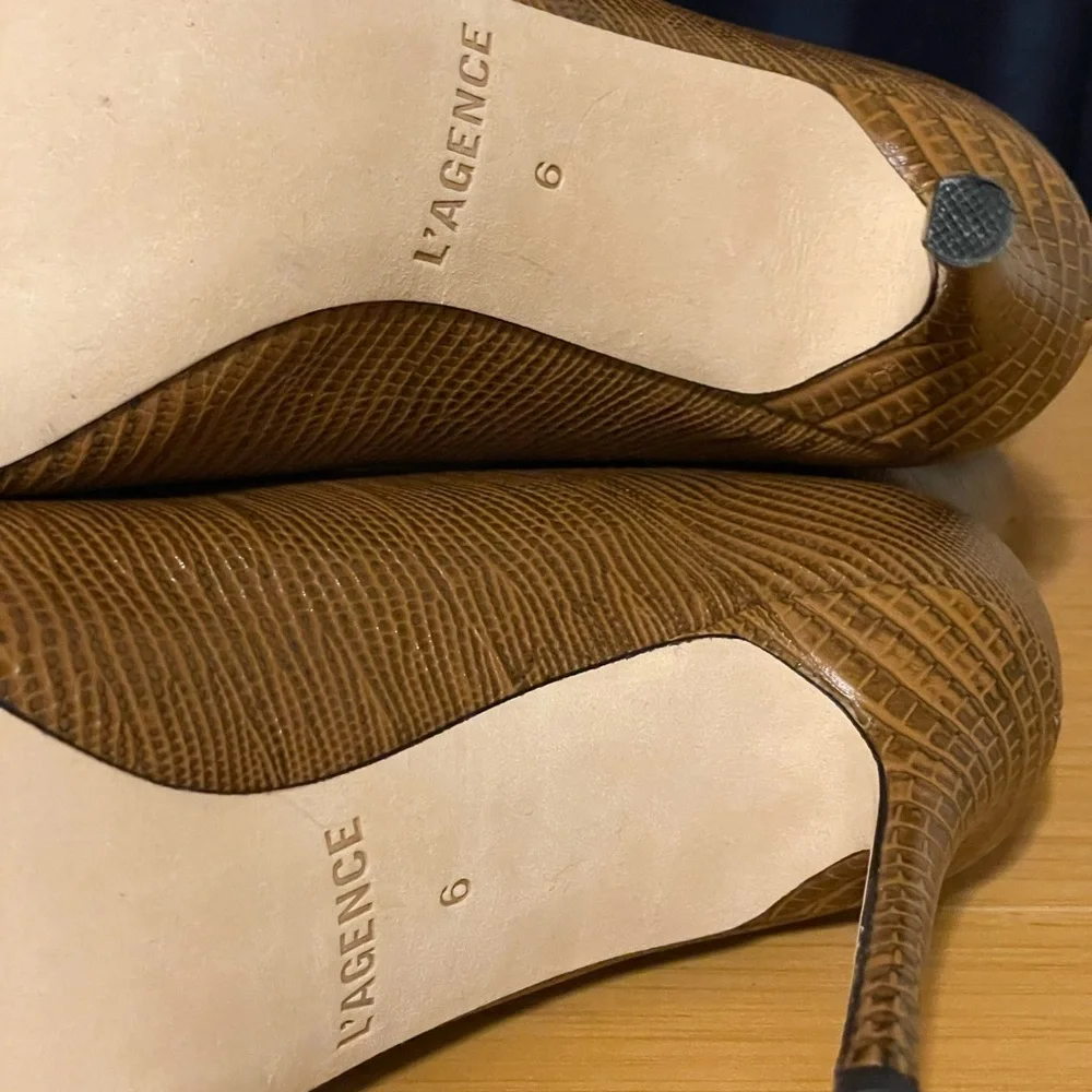 L'AGENCE Mariette Embossed Leather Booties